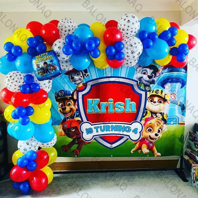 Paw Patrol Ballon Set mit 93 Teilen für Kindergeburtstage und Partydekoration in Mehrfarbig - Bild 1