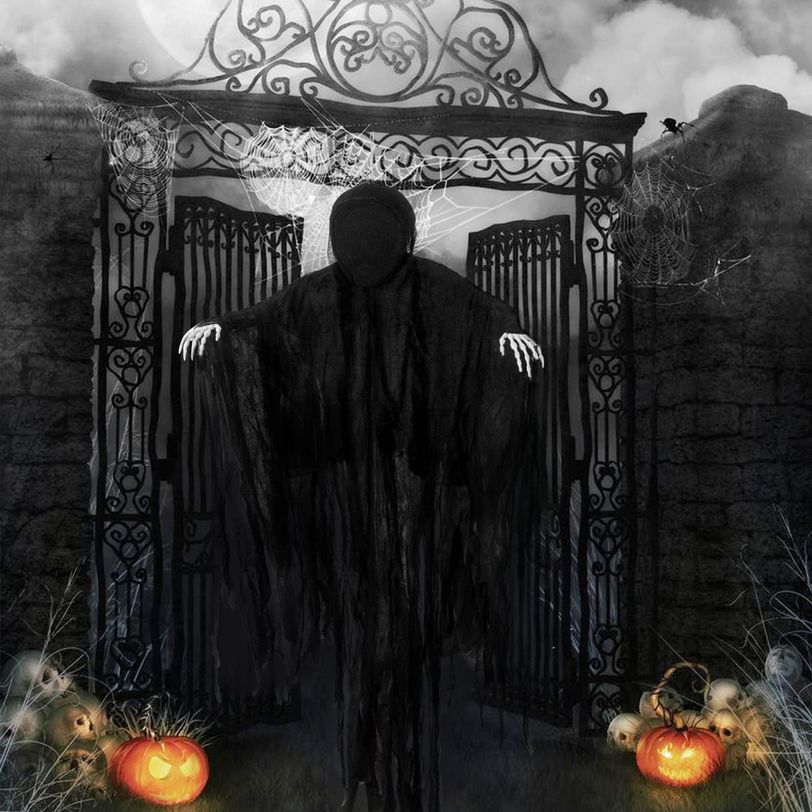 Joyfy Halloween Hängegeister und Sensenmänner Dekoration, Schwarz, Höhe: 160 cm - Bild 3