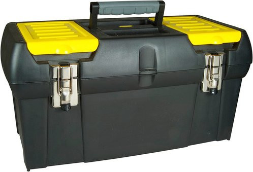 Stanley Werkzeugbox 1-92-066 aus Kunststoff in Schwarz und Silber, leer - Bild 1