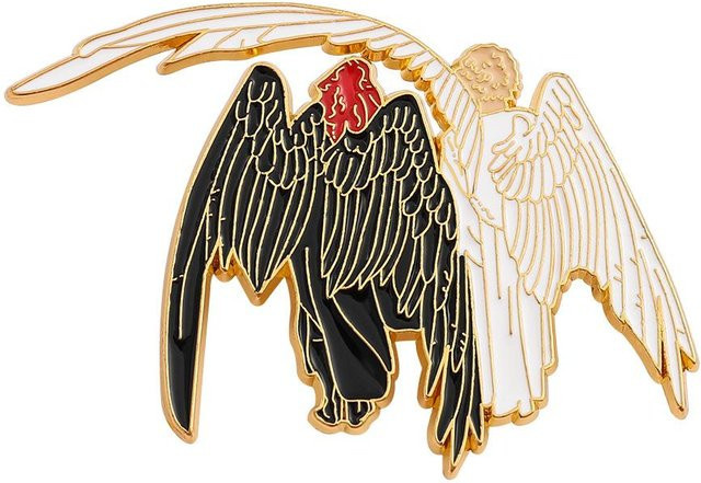 Badge Angel & Demon, Emaille, beige, Damen - Bild 1