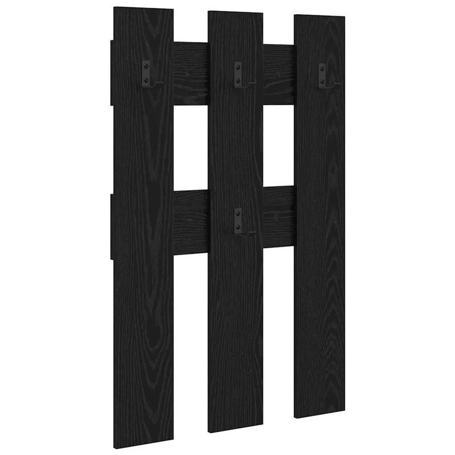 vidaXL Wandmontierter Nachttisch in Schwarz und Eichen-Optik, B/H/T: 65 x 100 x 3 cm - Bild 2