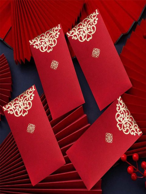 Rote Glücksgeldumschläge aus Papier für Neujahrsdekorationen, Hochzeiten und Geburtstage - Bild 1