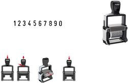 Trodat Ziffernstempel Professional 4.0 55510, 10-stellig, gebürsteter Edelstahl und schwarze Griffkappe - Bild 1