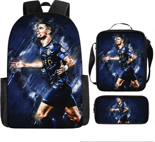 Dreiteiliges Schulrucksack-Set von Treasure Shoe House in Blau für Schüler - Bild 1