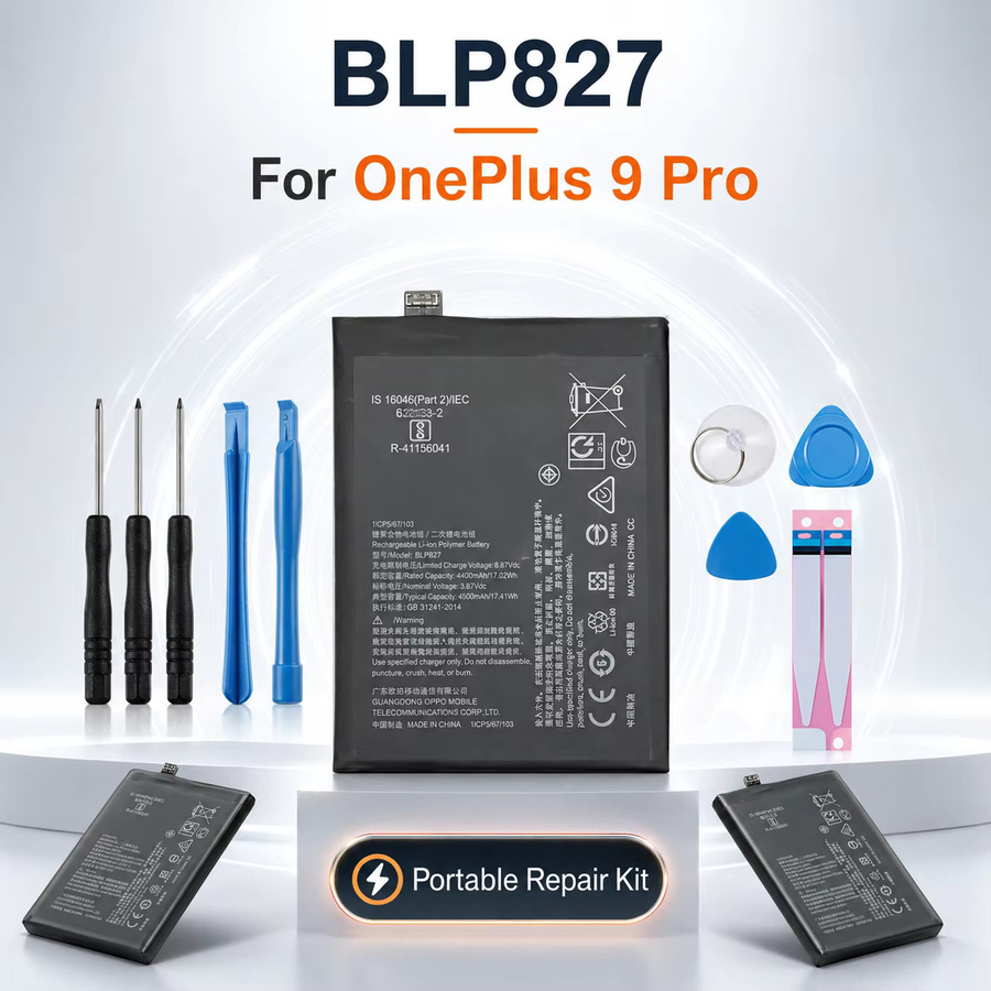 OnePlus BLP827 Ersatz-Akku 4500mAh in Schwarz für dein OnePlus 9 Pro - Bild 3