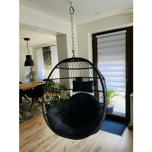SUNGÖRL Hängekorb Lounge-Stuhl in Grau mit Metallrahmen für Garten und Balkon, B/H/T: 152 x 198 x 117 cm - Bild 2