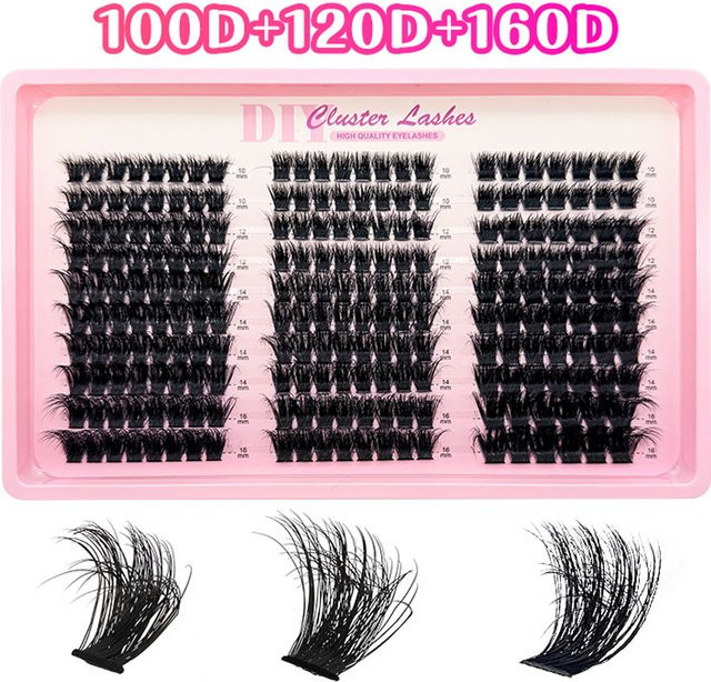 AMSDCN Wimpernbündel, Black, Unisex - Bild 1