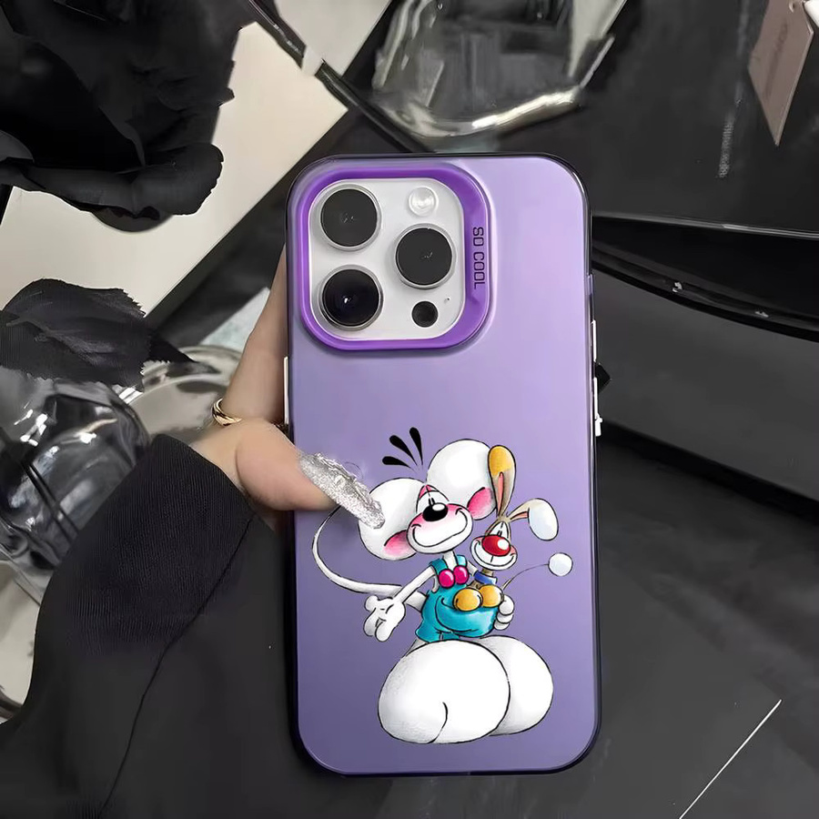 Rastar Diddl Ratte Handyhülle für iPhone 17 16 15 14 13 12 11 Pro Max Plus in Bunt und Silber - Bild 2