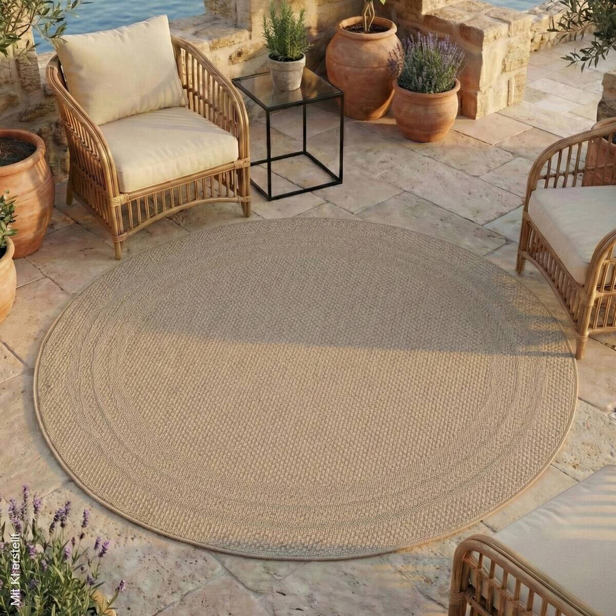 Ayyildiz Outdoor-Teppich Desert Beige Rund Ø 160 cm - Bild 2