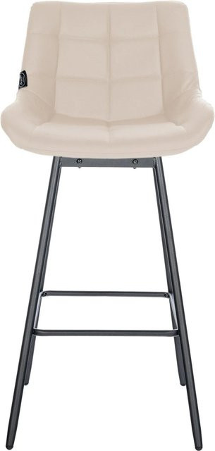 4er Set DELUKE Barhocker VISEN in Creme, drehbare Barstühle mit Lehne aus Kunstleder, B/T/H: 49 x 56 x 105 cm - Bild 1