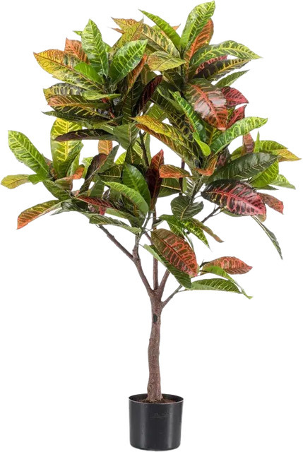 Künstlicher Croton Julie von Aplanta, grüne Zimmerpflanze, Höhe: 120 cm - Bild 1