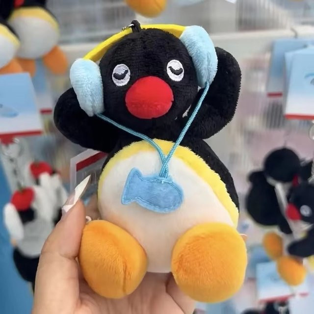 TAKARA TOMY Pinguin-Plüsch-Schlüsselanhänger, Stoffpuppe, Blau - Bild 1
