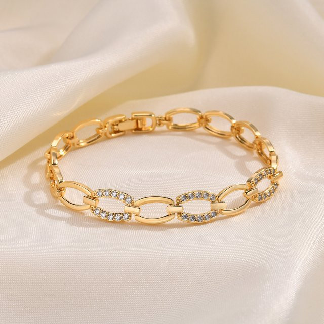 prjewel Armband, Kubanische Kette, Herz, CZ Stein, Damen - Bild 1