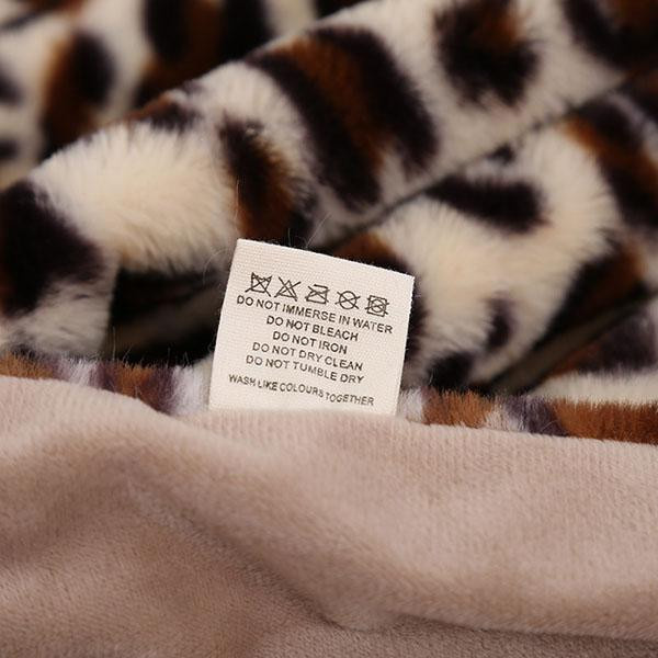 FebEr Winterdecke mit Leopardenmuster aus Baumwolle und Polyester, B/B: 130 x 160 cm - Bild 2