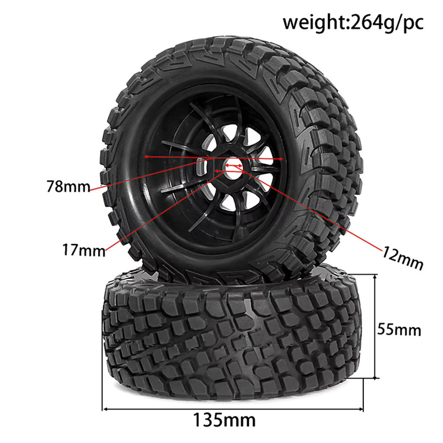 Feishen Mojave UDR Short Truck Modellreifen, 1:7, RC Car Upgrade-Teile - Bild 4