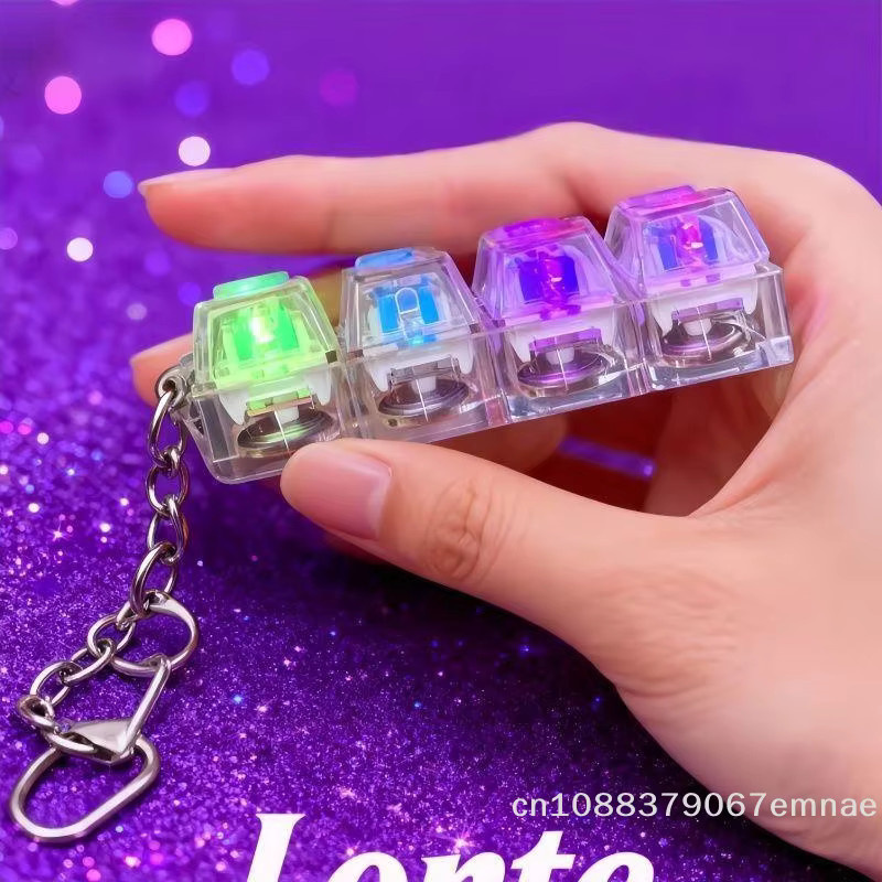 ZYAS Schlüsselanhänger, RGB-Beleuchtung, Bunt, Transparent - Bild 3