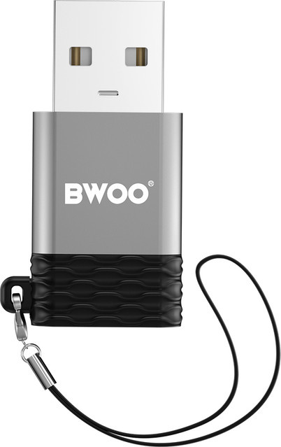 BWOO BZ-38 Daten- und Ladeadapter USB-C auf USB-A, Grau - Bild 1