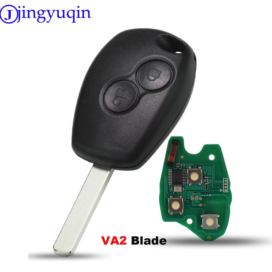Jingyuqin X5 Fernbedienung Auto Schlüssel für Renault Dacia in Schwarz mit 433 MHz und PCF7947/7946/4A Chip - Bild 2