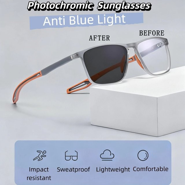 MOYOKA Sportsonnenbrille, quadratisch, Vollrand, Unisex, photochrom - Bild 1