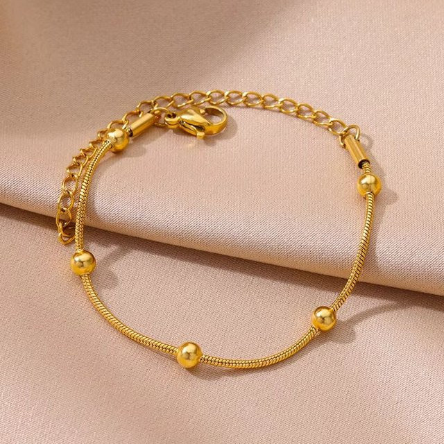 ICFTZWE Armband Edelstahl, Gold, Perle, Damen - Bild 1