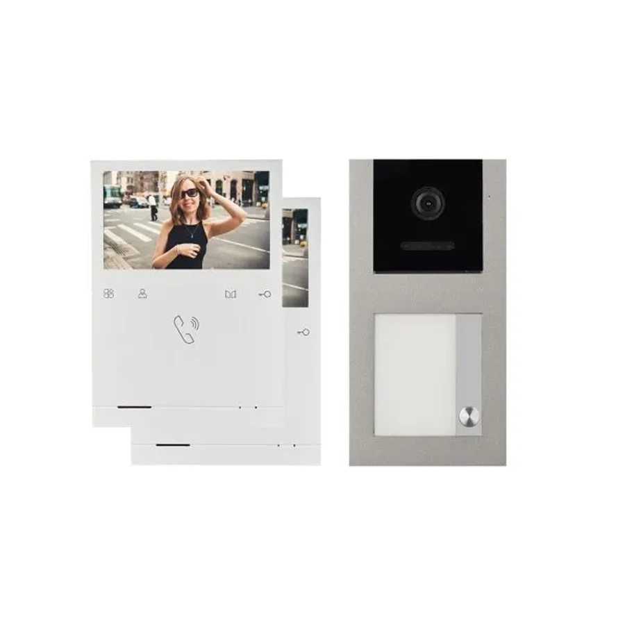 Balter Evo Quick Aufputz Video Türsprechanlage für 1 Familienhaus mit 2x 4,3 Zoll Monitor 2-Draht Bus in Grau - Bild 2