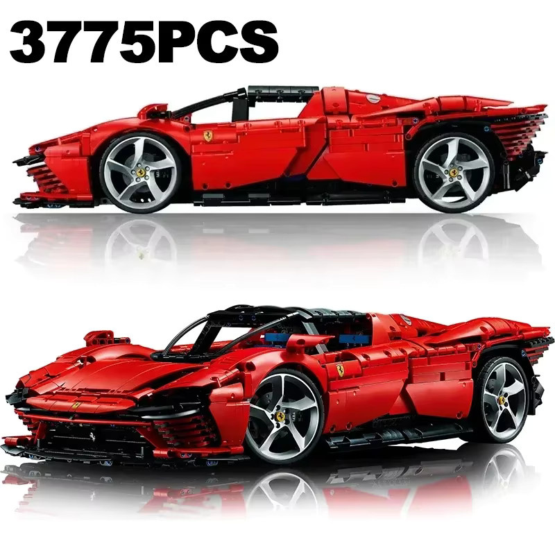 Hot Toys Technischer Fit Supercar Ferraried, Baustein-Set, Sportwagen, Fahrzeug, Hypercar, Montagemodell, ab 18 Jahren - Bild 2