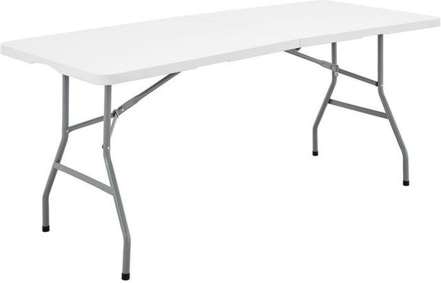 CALVI Klapptisch aus Kunststoff mit Metallrahmen für Innen- und Außenbereich, B/T/H: 150 x 75 x 74 cm - Bild 1