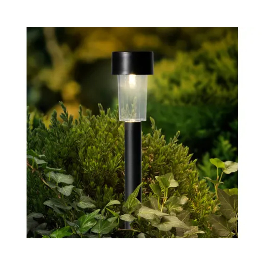 LUMINEO Solarleuchte Gartenstecker Schwarz mit Warmweißem LED-Licht für Garten und Terrasse - Bild 2