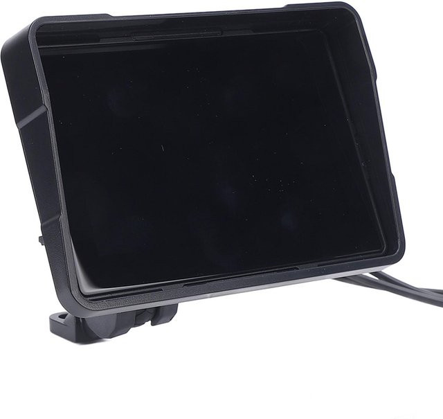 Kkmoon Motorradbildschirm mit 5 Zoll Display für CarPlay und Android Auto, Wasserdicht, Bluetooth 5.4, Navigation Touchscreen, Schwarz - Bild 1