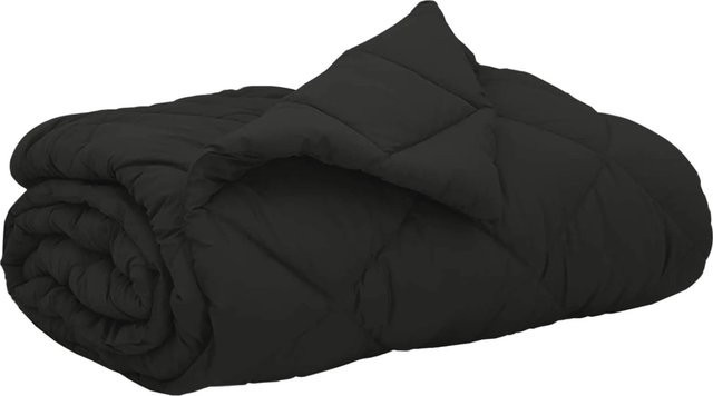 vidaXL Sommerdecke aus Mikrofaser in Schwarz, B/B: 240 x 220 cm - Bild 1