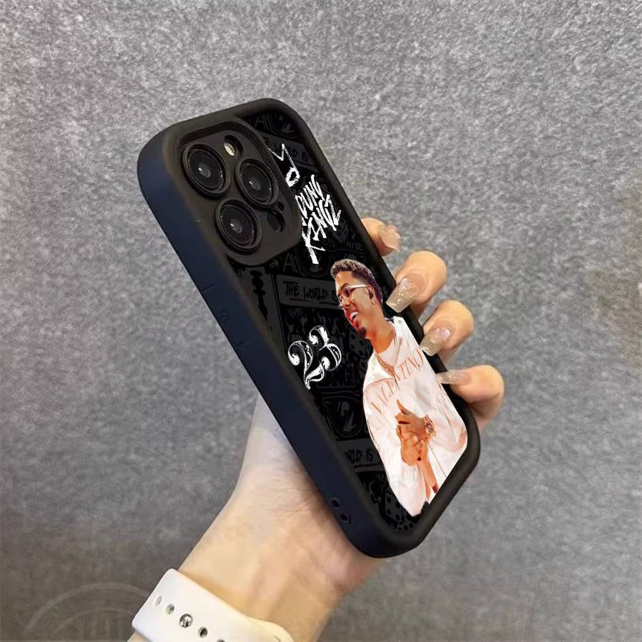 Stoßfeste Silikon Handyhülle im Myke Towers Rapper Design für iPhone 17, 16, 15, 14, 13, 12, 11 (Pro, Max, Plus) als Softcover - Bild 3