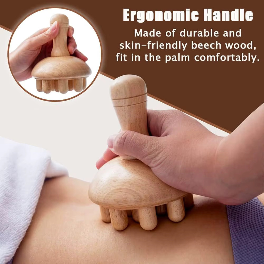 EGASSAM Holz Massagegeräte, Gua Sha Werkzeuge, Unisex - Bild 4