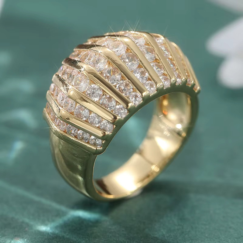YoYo Verlobungsring, Gold, Zirkonia, Vintage, Unisex - Bild 4