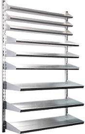 Wandregal Schäfer Shop Select 9 VK mit 9 verstellbaren Böden aus Metall, Breite: 100 cm, Höhe: 64 cm, Tiefe: 10 cm bis 22 cm - Bild 1
