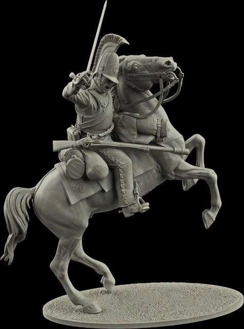 MEEKLION MODEL Russisches Cuirassier-Regiment, 75-mm-Harzfigur, unbemalter Modellbausatz, Militär - Bild 1