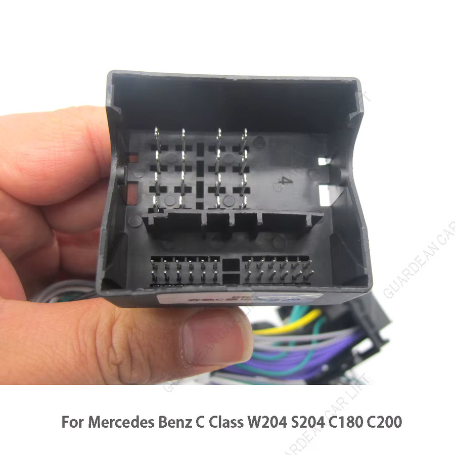 Android Radio Stromkabel mit Canbus Box OD-BENZ-03 für Mercedes-Benz C-Klasse C180 C200 W204 16 Pin Kabelbaum - Bild 3