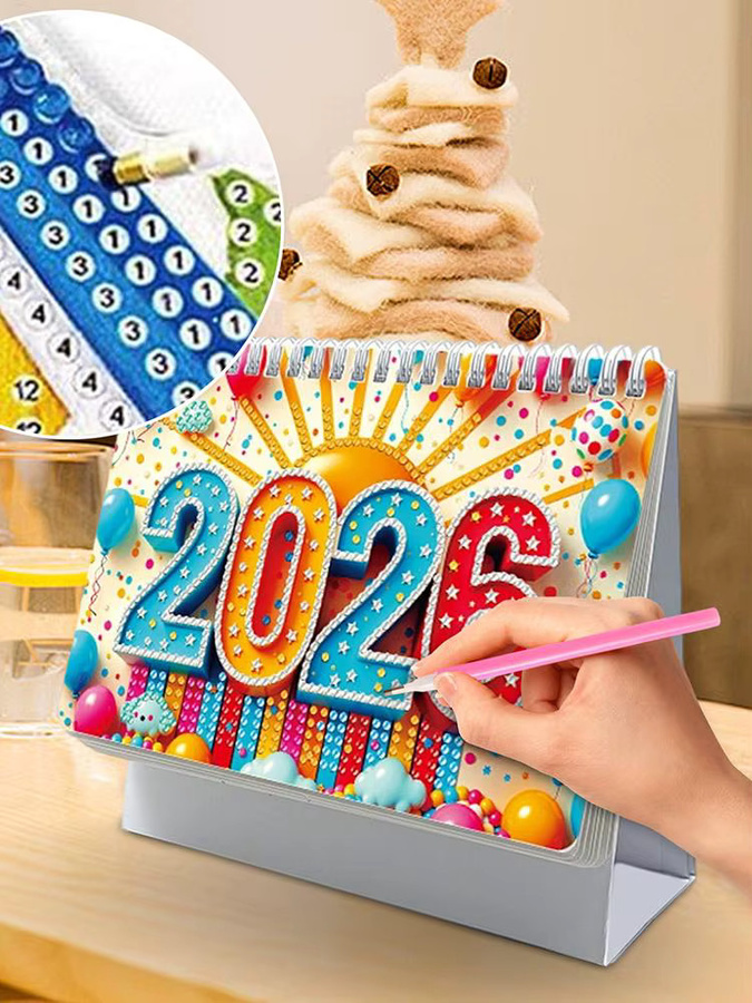 Gem Art Schreibtischkalender 2026 mit 12 Monatsübersichten in Multicolour - Bild 4