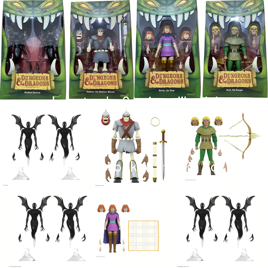 Super7 Dungeons & Dragons Ultimate Actionfigur Hank Ranger Sheila Dieb Schattendämon, 2er-Pack - Bild 4