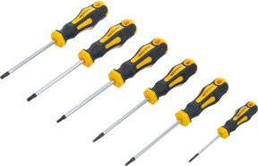 BGS Do it yourself Schraubendreher-Satz T-Profil TX T10 - T30, 6-teilig, Schwarz-Gelb - Bild 1
