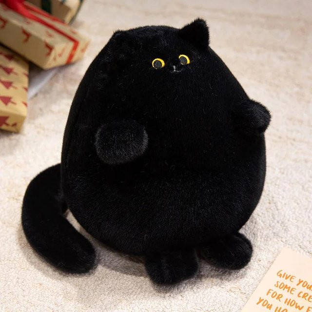 Yiran toy Katzen Plüschtier, Weiß Schwarz, 30cm - Bild 1