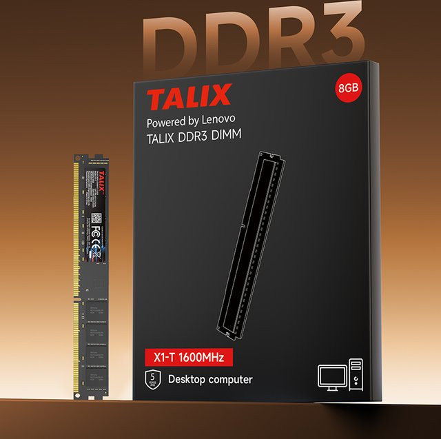 Lenovo TALIX DDR3 Desktop-RAM DIMM 240Pin PC3-12800 1600MHz Speichermodul in Schwarz - Bild 1