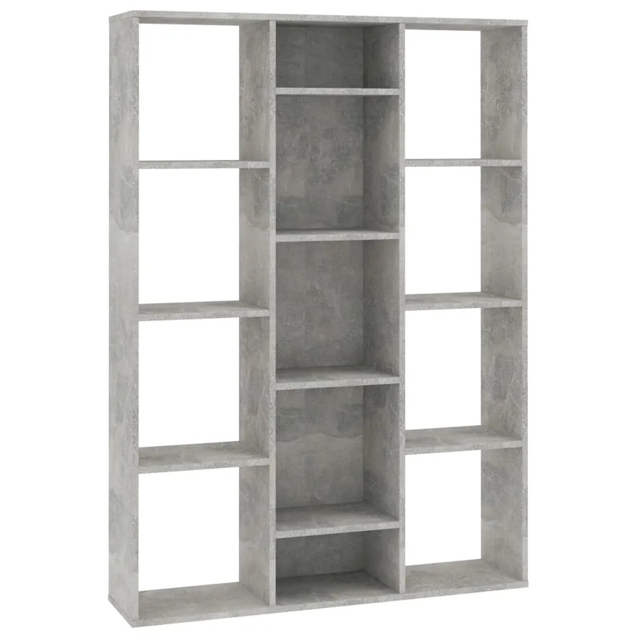 vidaXL Raumteiler und Bücherregal in Betongrau aus Holzwerkstoff B/T/H: 100 x 24 x 140 cm - Bild 2