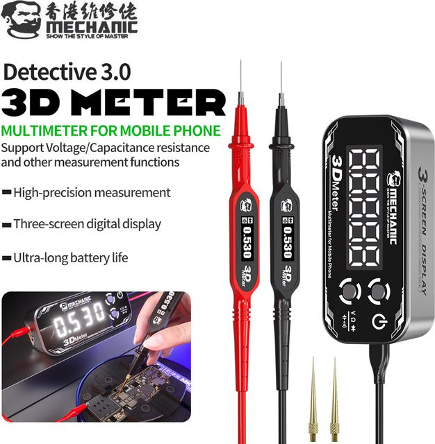 MECHANIC Detective 3.0 Multimeter mit drei Bildschirmen und Digitalanzeige zur Messung von Spannung, Kapazität und Widerstand - Bild 1