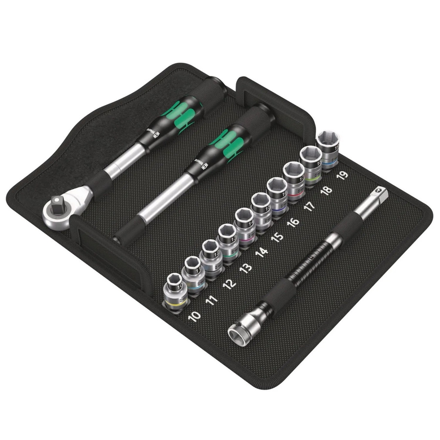 Wera Zyklop Hybrid-Knarrensatz 8006 SC 1, 13-teiliger Steckschlüsselsatz metrisch mit 1/2 Zoll Antrieb - Bild 2