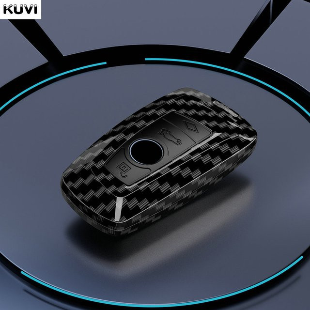 Kuvi ABS Carbon Schlüsselhülle für BMW 1 3 5 7 Serie X1 X3 X4 X5 X6 in Schwarz - Bild 1
