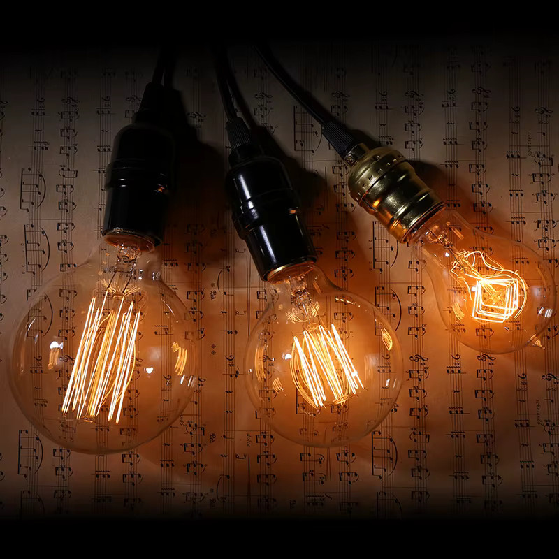 DEEMOPA Edison Retro-Glühbirne E27, dimmbar, 40 W, warmweiß, transparentes Glas - Bild 4