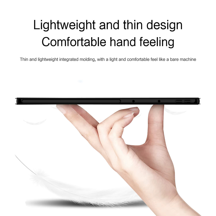 AJIUYU Schutzhülle für Lenovo Xiaoxin Pad Pro/GT13 2026 und Idea Tab Pro Gen2, 13 Zoll, mit dreifach faltbarem Ständer und TPU-Rückseite, Farbe: Schwarz - Bild 3