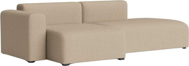HAY Mags 2,5-Sitzer Sofa Kombination mit Low Armrest links in Beige mit Stoffbezug und Massivholzrahmen - Bild 1