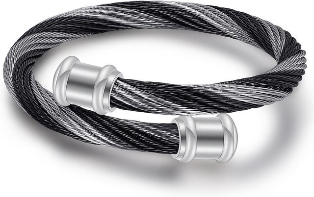 Wucifang Jewelry Armband, Edelstahl, geflochten, gray, Damen - Bild 1