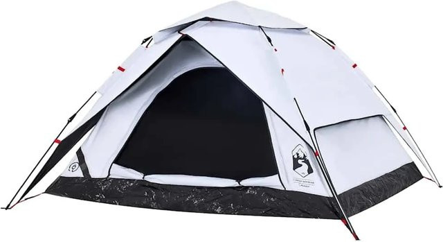 vidaXL Kuppel-Campingzelt für 4 Personen in Weiß mit Verdunkelung und Quick Release System - Bild 1
